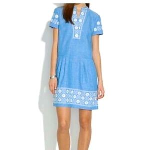 Madewell embroidered denim dress
